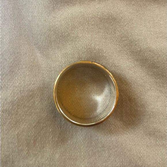 Silver and brass spinner Ring sz 12.5 - Picture 2 of 4